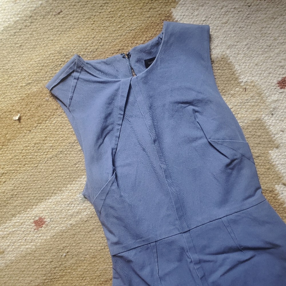 Light Blue Pencil Midi